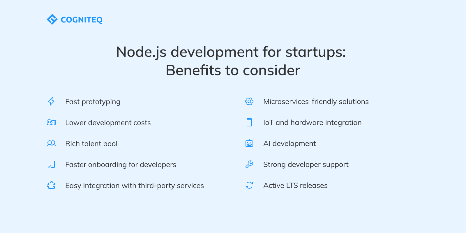 Node.js development for startups: Benefits to consider